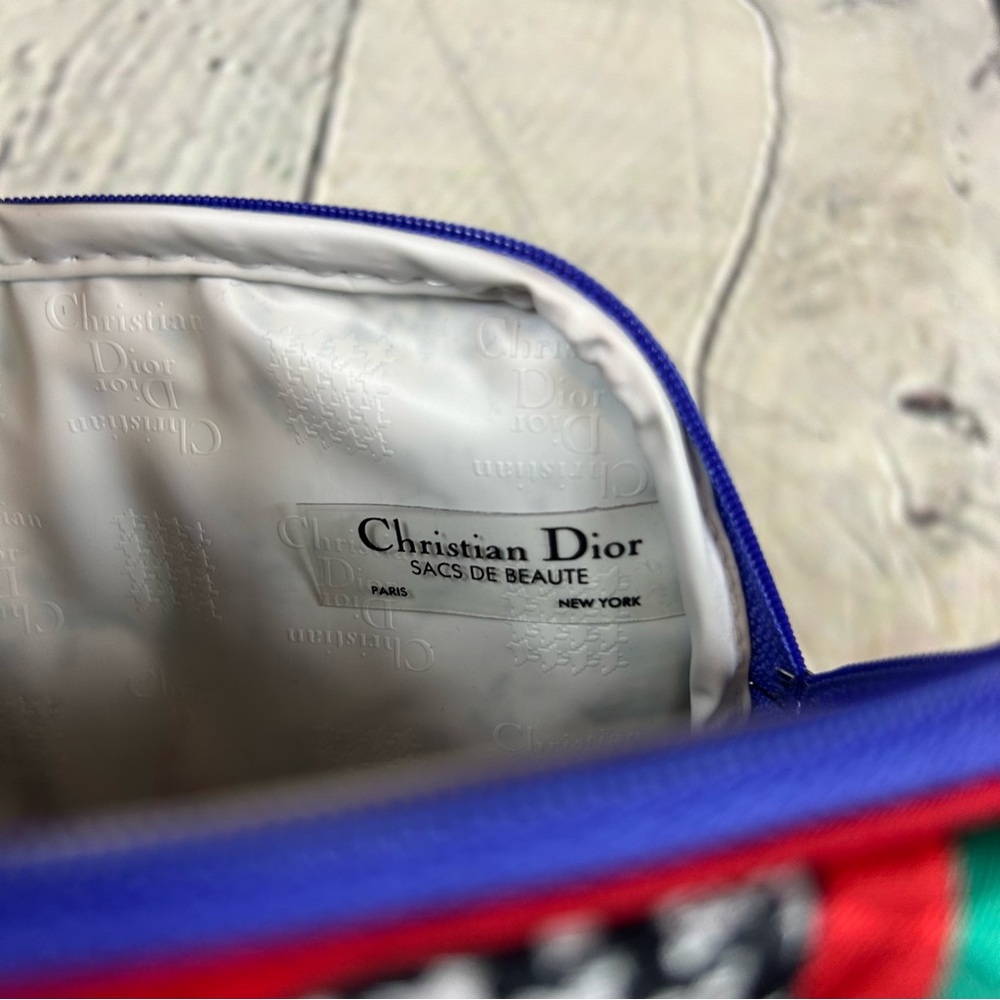 Dior vintage Multicolor Houndstooth Clutch cosmetics bag with tags! - Picture 7 of 7